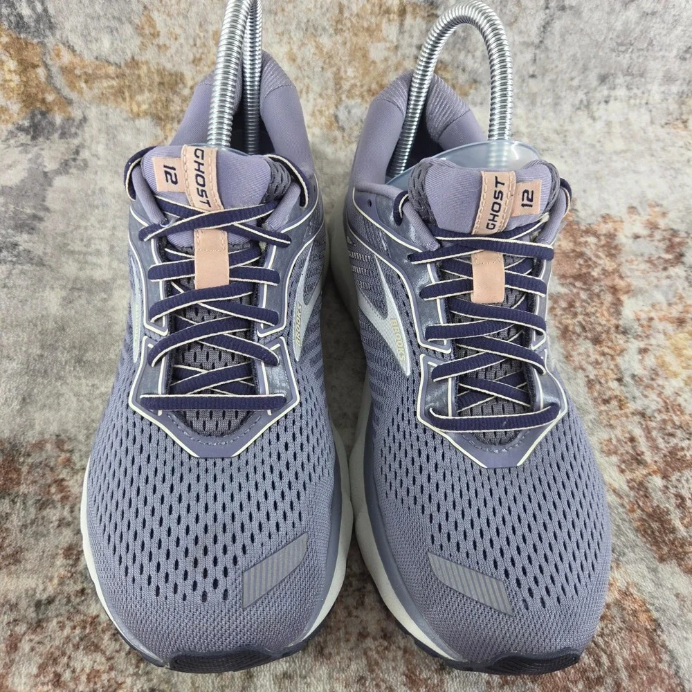Brooks Ghost 12 Running Shoes Womens  8.5D Purple Low Top Lace Up Sneakers